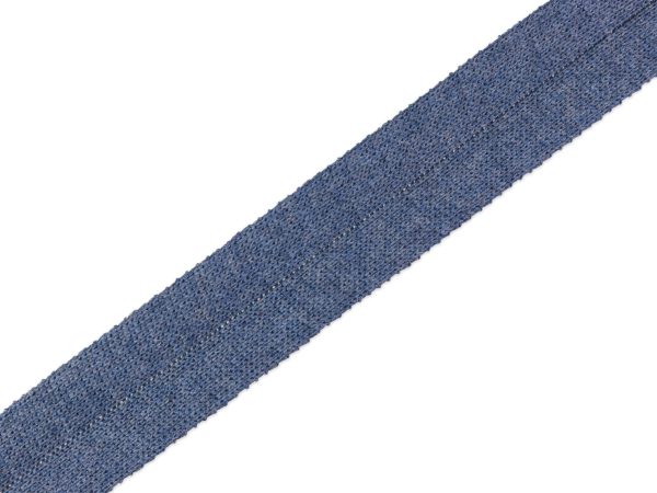 1m Edge Me Falztresse jeansblau melange 32mm Zu verkaufen