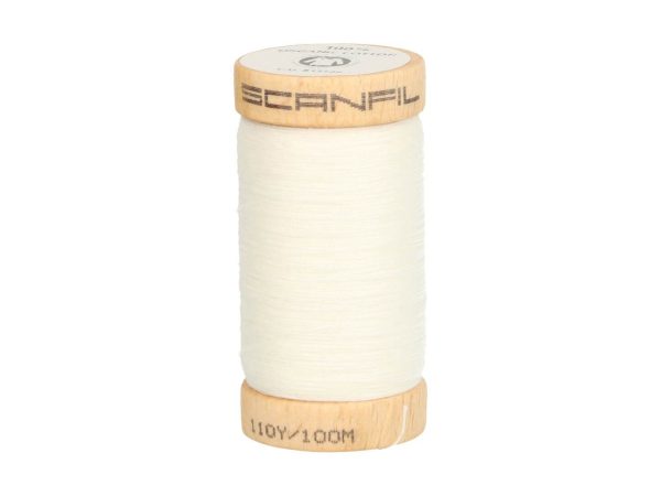 SCANFIL Nähgarn (100m) 4800 - weiß - 100% Organic Cotton Schn?ppchen