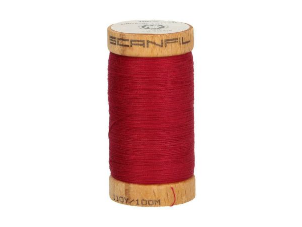 SCANFIL Nähgarn (100m) 4806 - weinrot - 100% Organic Cotton Schn?ppchen
