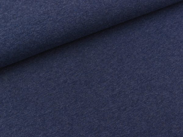 Baumwolljersey Vanessa dunkles jeansblau melange Online-Schn?ppchen