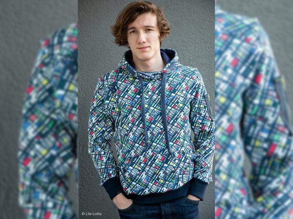 French Terry Eyecatcher bunt auf Weiß by Lila-Lotta Zu verkaufen – Bild 5