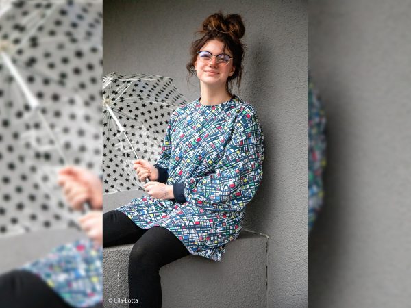 French Terry Eyecatcher bunt auf Weiß by Lila-Lotta Zu verkaufen – Bild 2