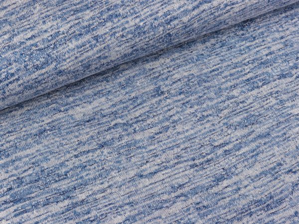 Leichter Strickstoff Marli blau meliert uni Zu verkaufen