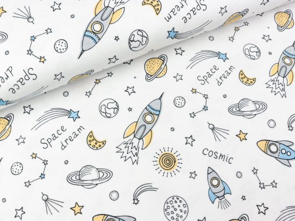 Baumwolljersey Jesse Space Dream weiß Zu verkaufen